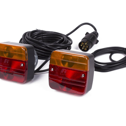 Magnetische Verlichtingsset 2.5 + 7.5m Kabel voor Trailers