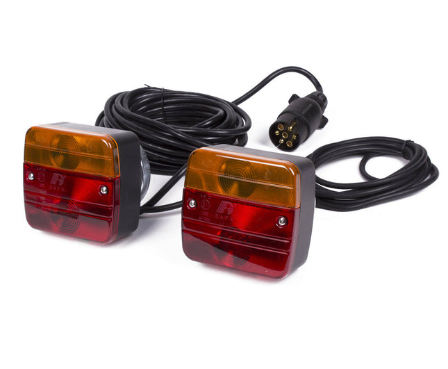 Magnetische Verlichtingsset 2.5 + 7.5m Kabel voor Trailers