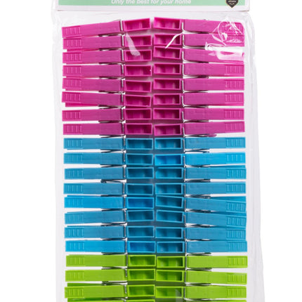 Wasknijpers kunststof 48 dlg – Materiaal kunststof, Kleur assorti (meerkleurig)
