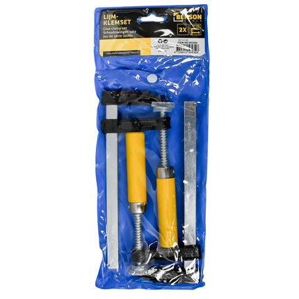 Lijmklemset 150x50mm 2 stuks, ideaal voor houtbewerking, met etui