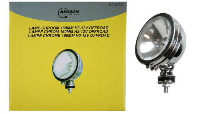 Rally lamp chroom 12V H3 160 mm offroad