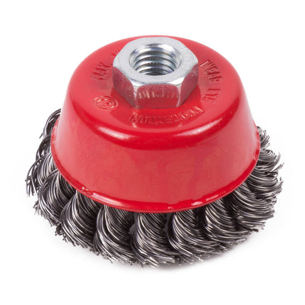 Staalborstel 75mm M14x2 voor Roest- en Verfreiniging, Max 12.500 RPM
