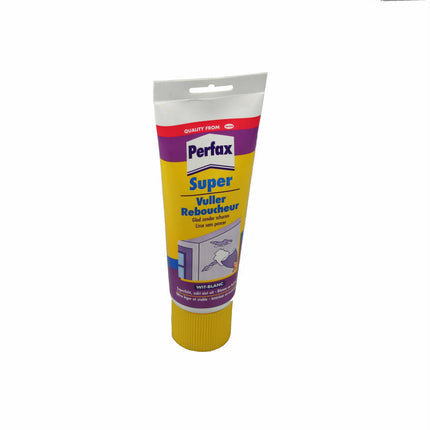 Perfax Super Vuller 225ml: Herstelt gaten in muren, snel droog, wit.