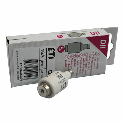16A Porseleinen Zekeringen 5-delig, Snel (F), 500V, DII