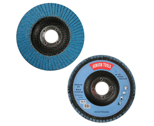 Lamellenschijf 115mm K40 voor snel schuren van staal en metalen.