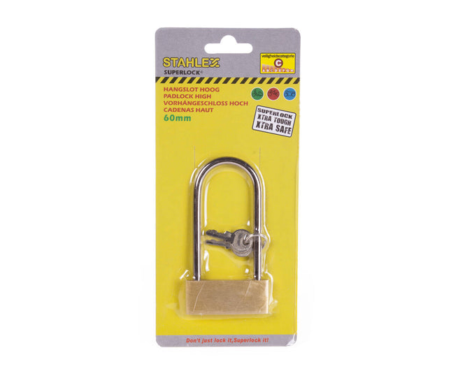 Hangslot 60 mm Staal, Inclusief 3 Sleutels voor Poortbeveiliging