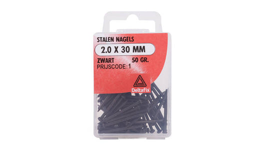 Stalen nagels 2.0 x 30 mm zwart