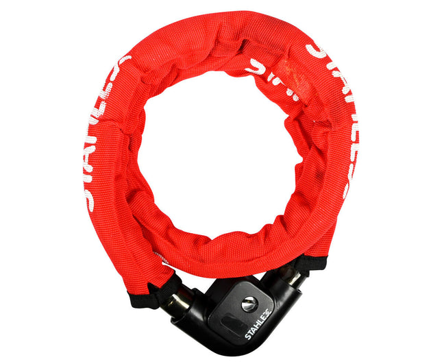 Rood Pantserslot 555, 22x1000mm, gehard staal, voor fiets/scooter