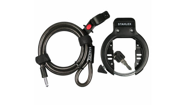 Ringslot 470 + Insteekkabel: Gehard Staal, 130cm, Fietsbescherming