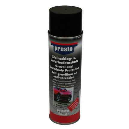 Presto Anti Steenslag Spray 500ml - Beschermt Auto Wielkasten Zwart