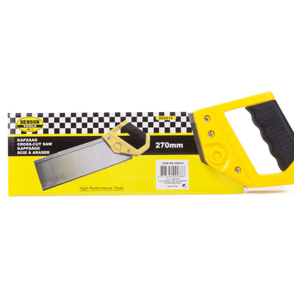 Afkortzaag 270 mm HP: Koolstofstaal, 270 mm blad, universele tanden.