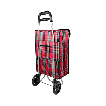 Boodschappentrolley 92x34x27cm, 40L, 25kg, inklapbaar, 2 wielen