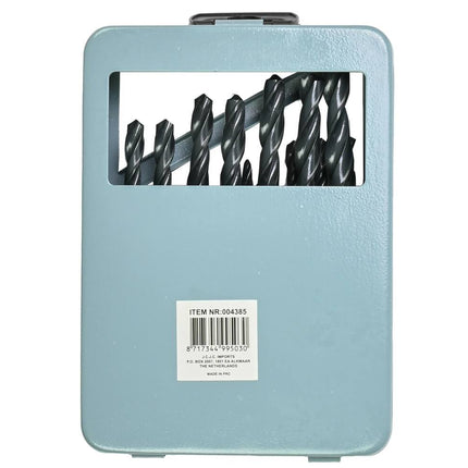 Boorset 19dlg HSS met Stalen Cassette voor Metaal en Houtbewerking