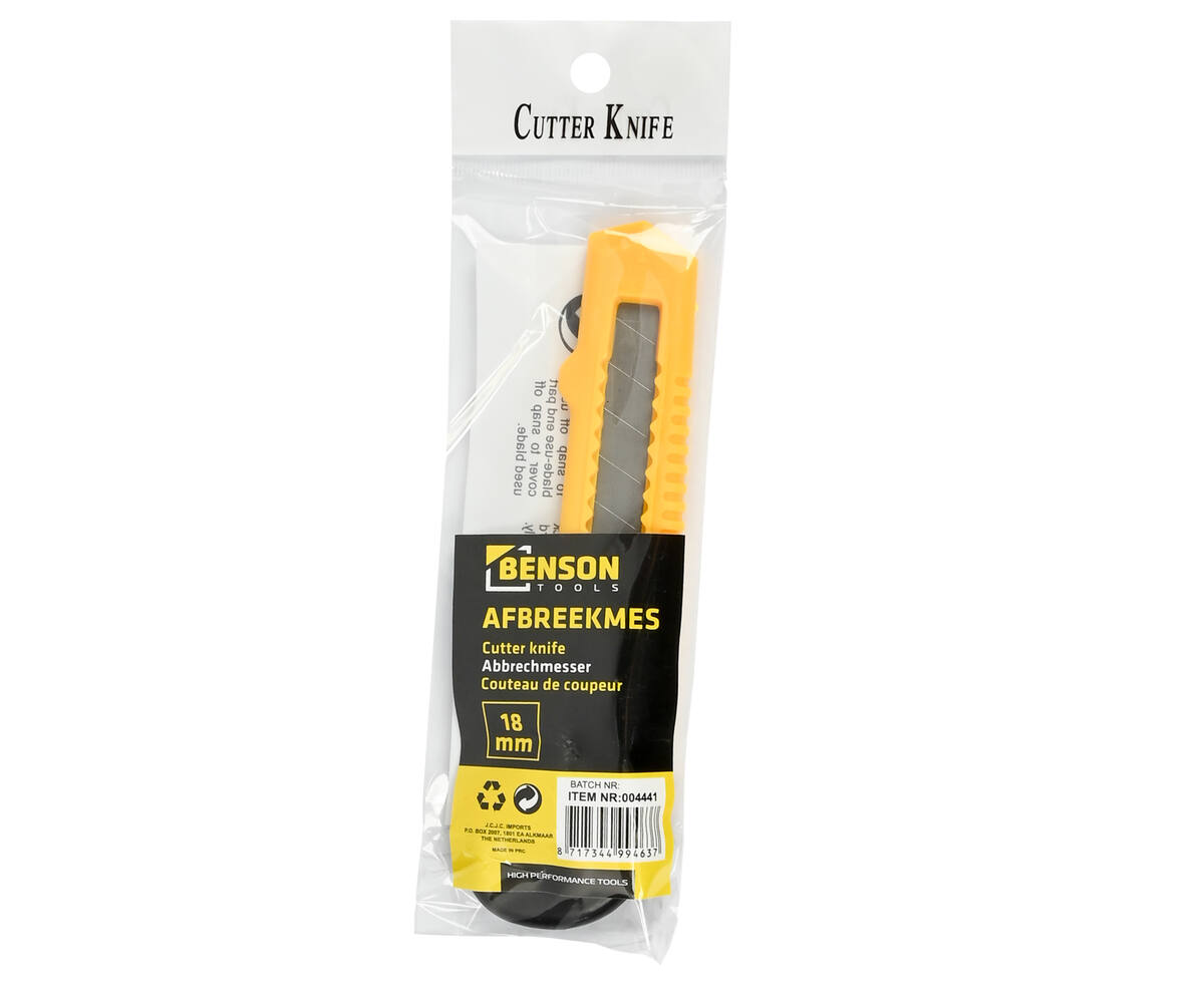 Afbreekmes 18 mm voor precieze sneden in karton en plastic.