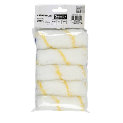 Vachtroller Set 10 cm 5x Perlon - Voor Nauwkeurige Muurverfklussen