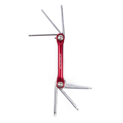 11-delige Torx sleutelset in aluminium houder, ideaal voor montage.