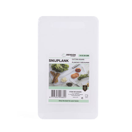 Snijplank Kunststof 14x24cm, Vaatwasserbestendig, Perfect voor Groenten