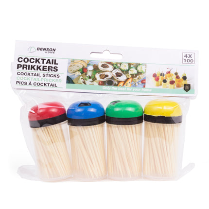 Cocktailprikkers 4 dlg – 6.5 cm, 4.2 cm, 7.5 cm, Voor diverse hapjes