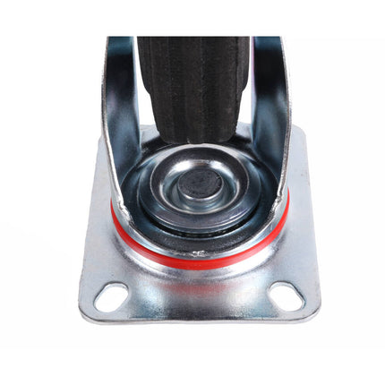 Zwenkwiel 125mm, Rubber, 100kg, Ideaal voor Meubels en Machines