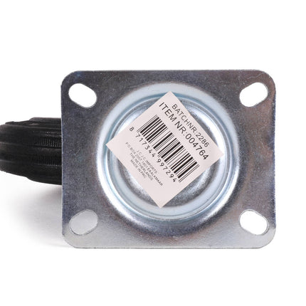 Zwenkwiel 125mm, Rubber, 100kg, Ideaal voor Meubels en Machines