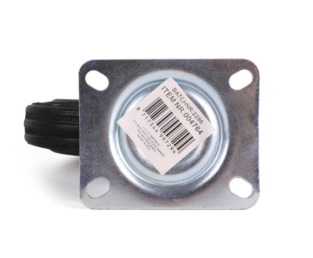 Zwenkwiel 125mm, Rubber, 100kg, Ideaal voor Meubels en Machines