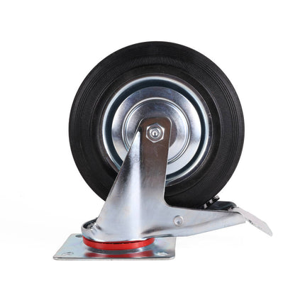 Zwenkwiel met Rem 200mm, 205kg Draagkracht, Industrieel Gebruik