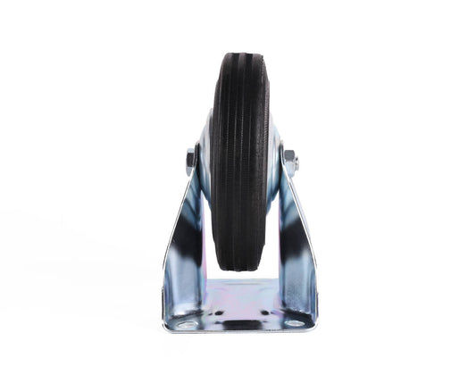 Bokwiel 160 mm, rubber, stalen velg, 140 kg, ideaal voor karren.
