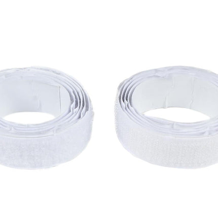 Klittenband zelfklevend wit 1 m – Breedte 19 mm, 19 mm