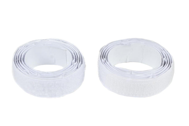 Klittenband zelfklevend wit 1 m – Breedte 19 mm, 19 mm