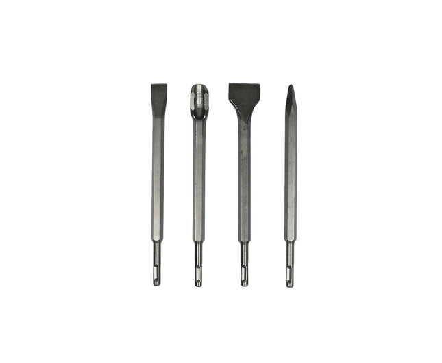 Beitelset Steen SDS+ 4-delig, ideaal voor sloop- en renovatieklussen.