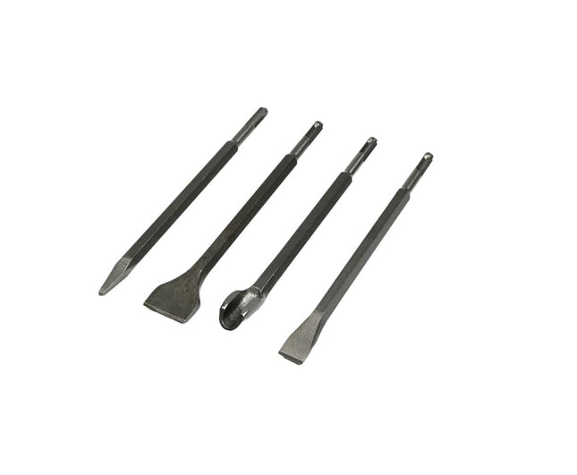 Beitelset Steen SDS+ 4-delig, ideaal voor sloop- en renovatieklussen.