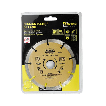 125 mm Getande Diamantschijf voor Precisiesnijden op 13.200 RPM