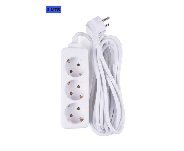 Stekkerdoos 3-Voudig 16A 3680W 3m Kabel voor Thuis & Kantoor Gebruik