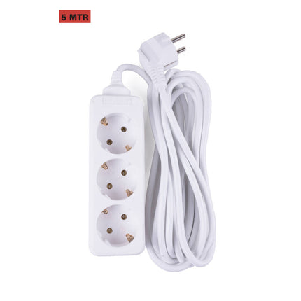 Stekkerdoos 3-voudig RA, 5m kabel, 16A/250V, max 3500W vermogen