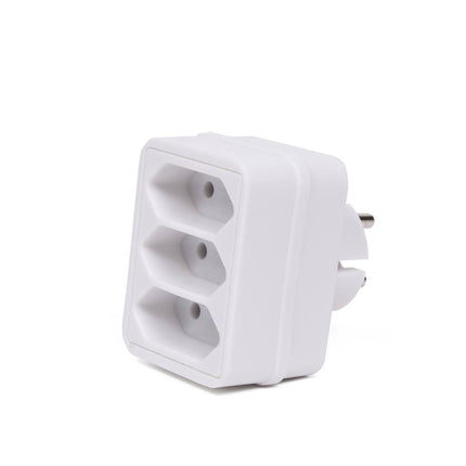Stekker Triplo Wit - Voor 3 Platte Stekkers, Max. 1500W Capaciteit