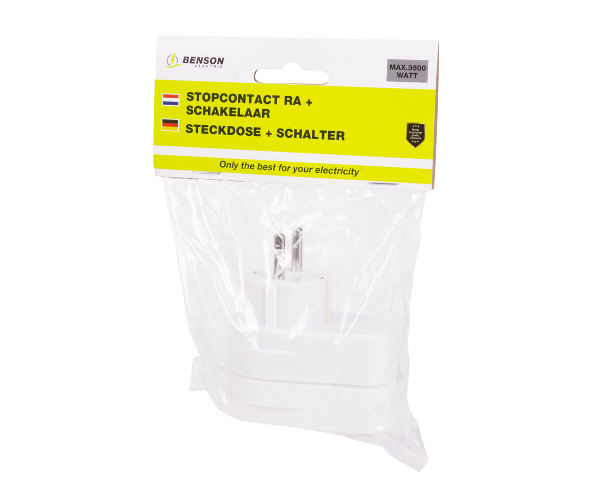 Stopcontact RA + Schakelaar 3500W - Ideaal voor zware apparaten