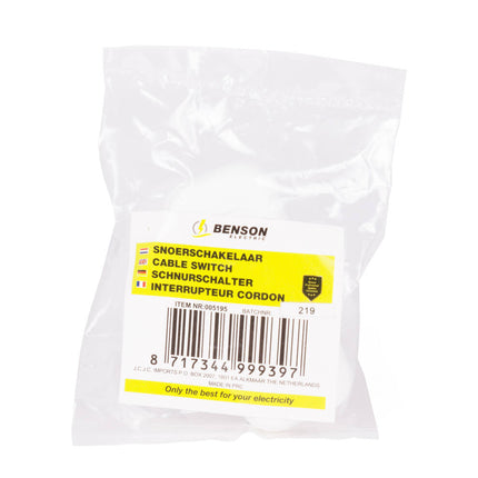 Snoerschakelaar Wit - Gemakkelijk te monteren voor verlichting thuis