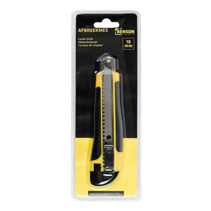 Afbreekmes 18mm Profi: Snijdt tapijt, karton en folie nauwkeurig.