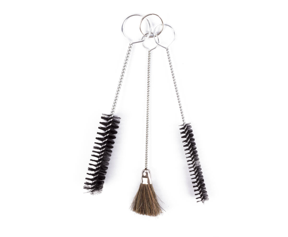 Borstel Rager Set 3-delig: 10/18mm ronde, 13mm platte, 18cm lang.