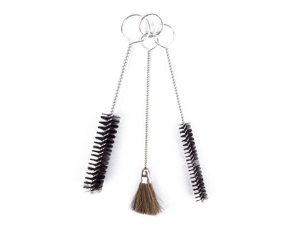 Borstel Rager Set 3-delig: 10/18mm ronde, 13mm platte, 18cm lang.