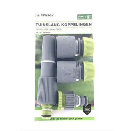 5-delige Tuinslangkoppelingen Set 1/2" Soft voor Efficiënte Bewatering