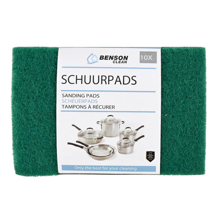 Schuurpadenset 10 stuks, ideaal voor pannen en verfklussen, 15x10x0.6 cm