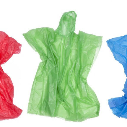 Poncho lichtgewicht mix – lengte 100 cm, breedte 124 cm, gewicht 61 gram, dikte 0,03 mm