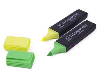 Markeerstift Set: 4 Kleuren, Schuine Punt, Perfect voor School & Kantoor