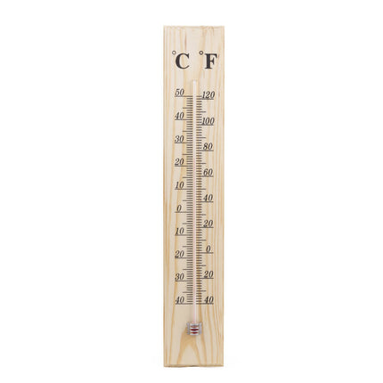 Jumbo Muurthermometer 40cm - Hout, °C/°F, Ideaal voor Buitengebruik
