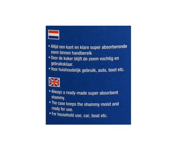 Autozeem in Koker 43x32x0.2 cm - Perfect voor Auto & Boot Schoonmaak