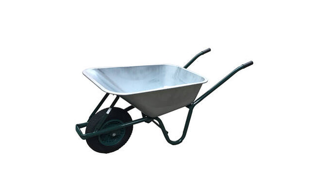 Kruiwagen 85L, 160kg, Gegalvaniseerd, Ideaal voor Bouw en Tuin