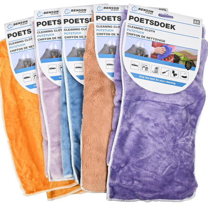 Poetsdoek 2 dlg multifunctioneel – Aantal 2 stuks, Afmeting 17 x 35 cm en 35 x 35 cm