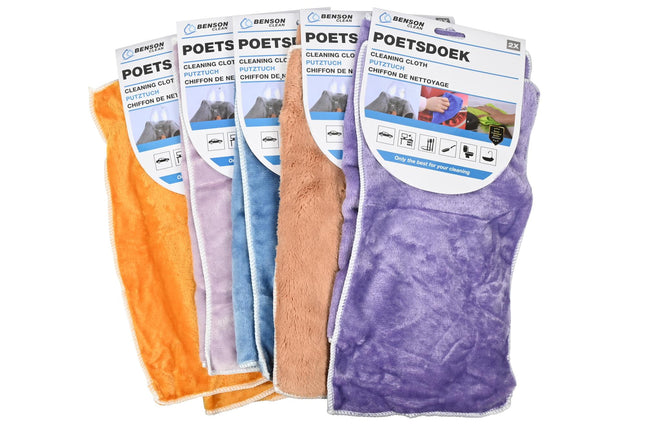 Poetsdoek 2 dlg multifunctioneel – Aantal 2 stuks, Afmeting 17 x 35 cm en 35 x 35 cm