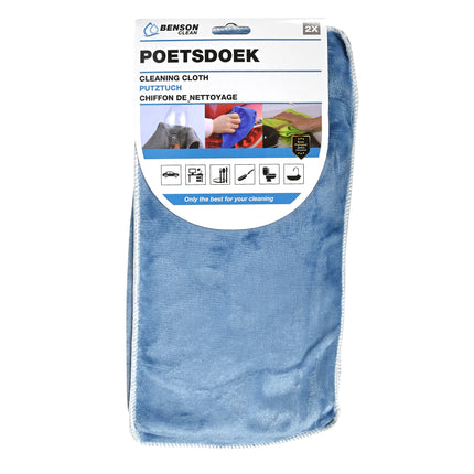 Poetsdoek 2 dlg multifunctioneel – Aantal 2 stuks, Afmeting 17 x 35 cm en 35 x 35 cm